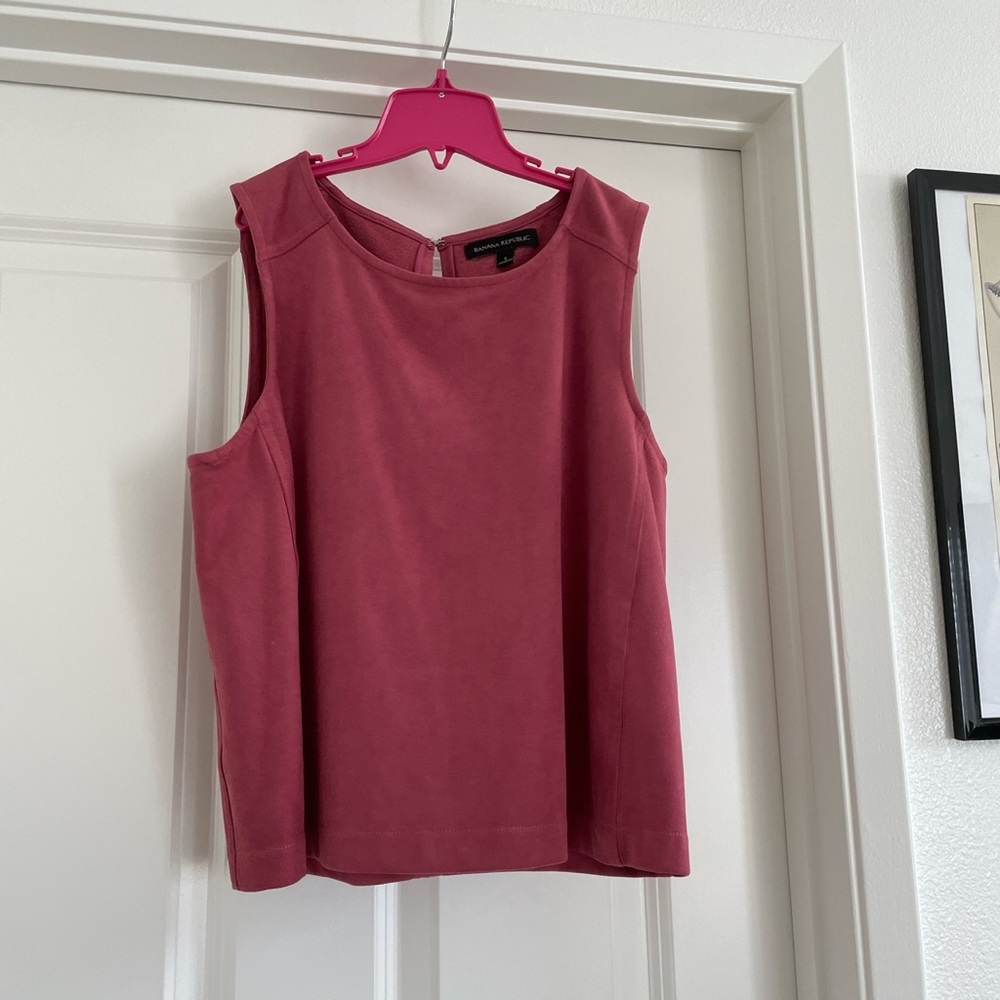 Banana Republic size small pink suede tank top.